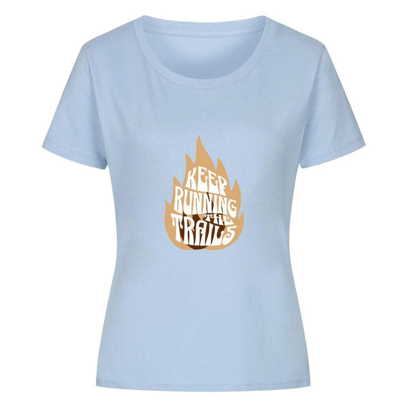keep running on trails fire - Bio Premium Shirt Frauen