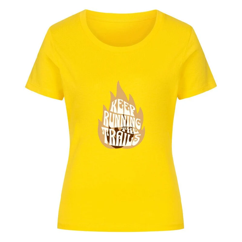 keep running on trails fire - Bio Premium Shirt Frauen