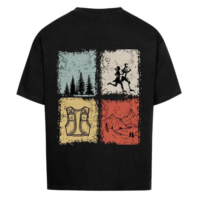 just trailrun 4 elements - Bio Premium Oversized Shirt