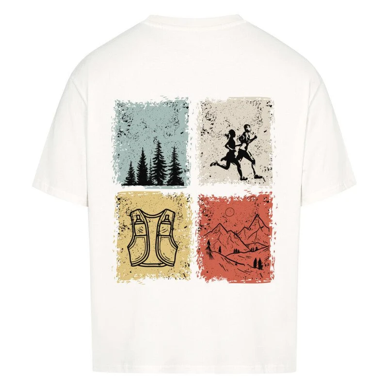 just trailrun 4 elements - Bio Premium Oversized Shirt