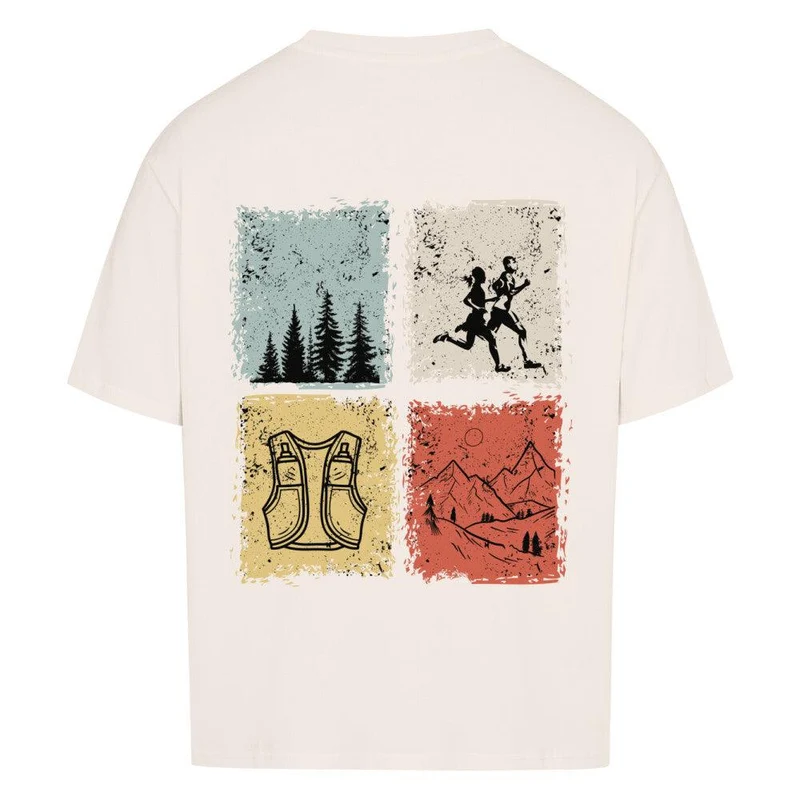 just trailrun 4 elements - Bio Premium Oversized Shirt
