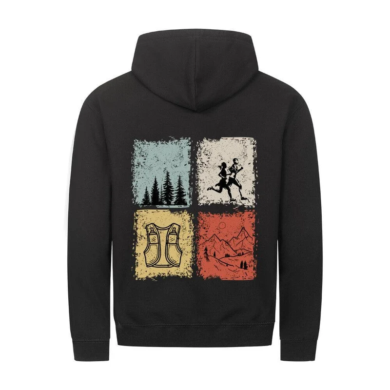 just trailrun 4 elements - Bio Premium Zipper Hoodie