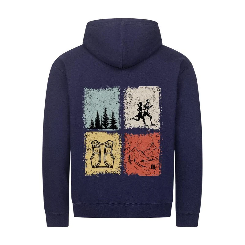 just trailrun 4 elements - Bio Premium Zipper Hoodie