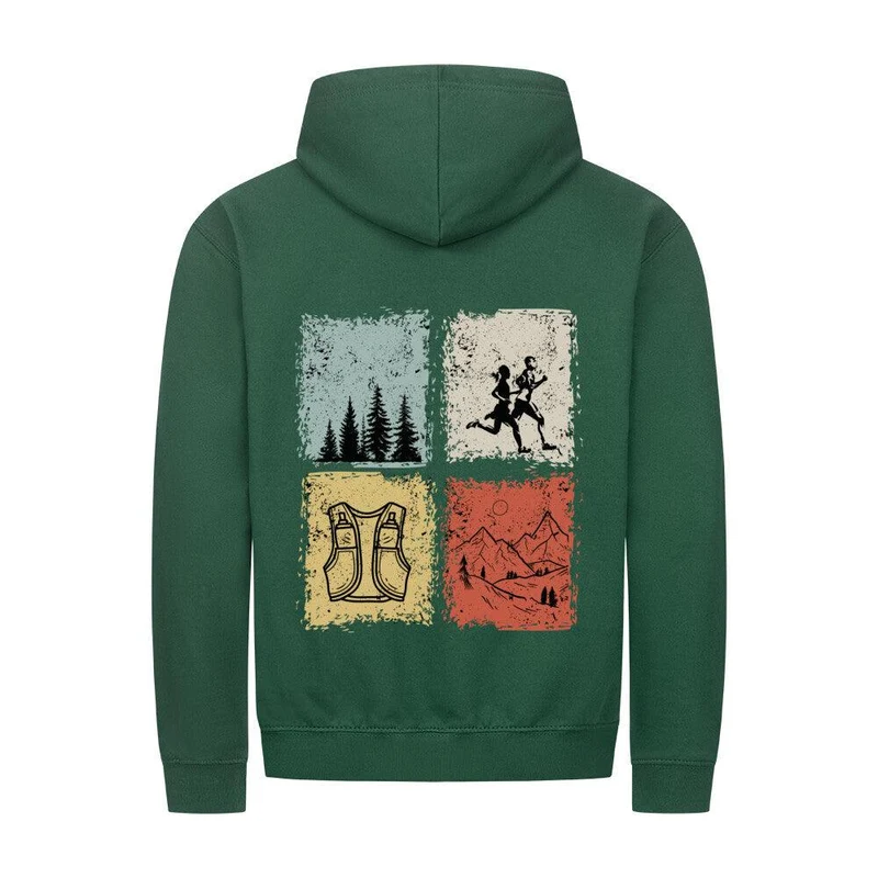 just trailrun 4 elements - Bio Premium Zipper Hoodie