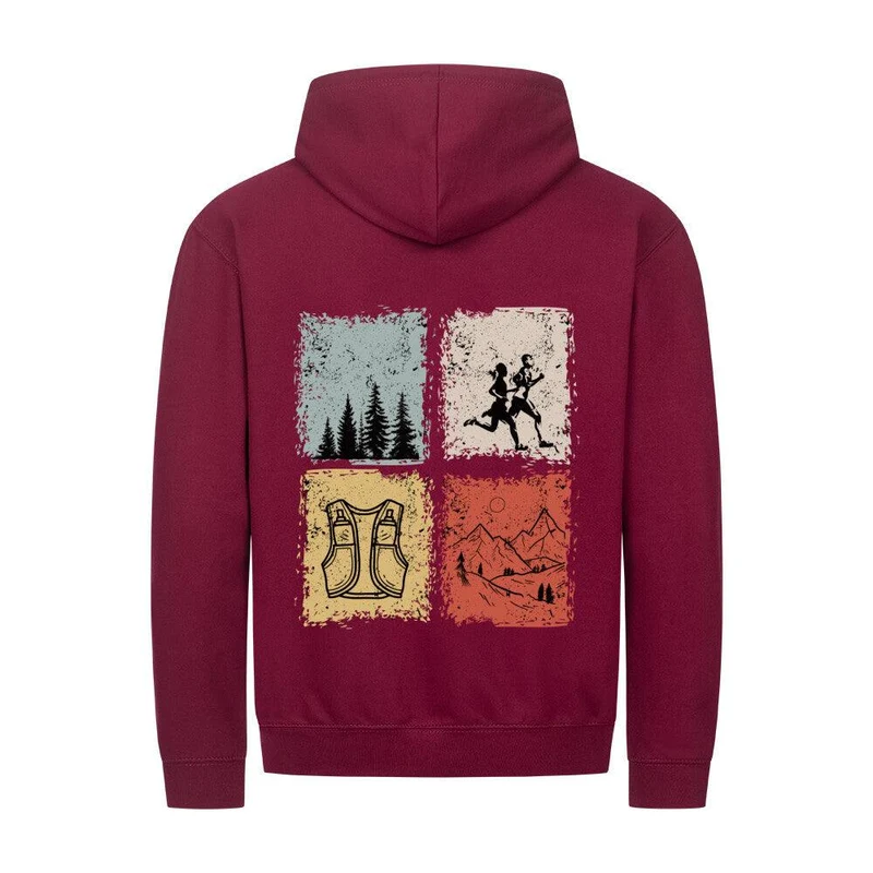 just trailrun 4 elements - Bio Premium Zipper Hoodie