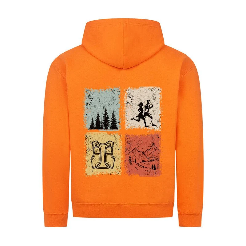 just trailrun 4 elements - Bio Premium Zipper Hoodie