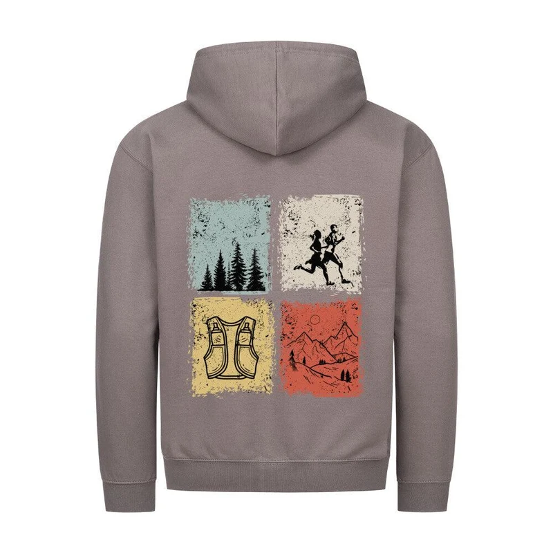just trailrun 4 elements - Bio Premium Zipper Hoodie