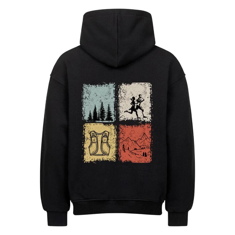 just trailrun 4 elements - Bio Premium Oversized Hoodie