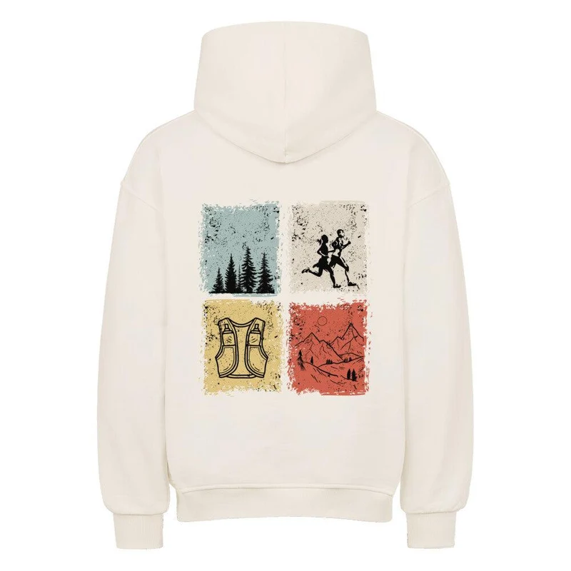 just trailrun 4 elements - Bio Premium Oversized Hoodie