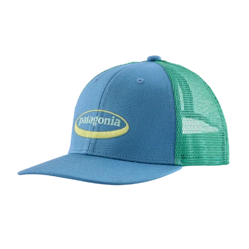 Patagonia Kids' Trucker Hat Farbe '95 Oval Logo: Shore Blue