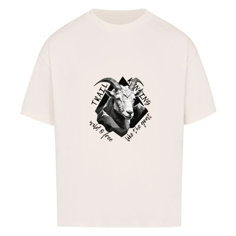 wild and free like the goat - Bio Premium Oversized Shirt