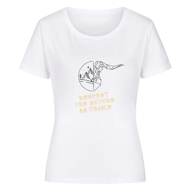 respect the nature on trails - Bio Premium T-Shirt Frauen