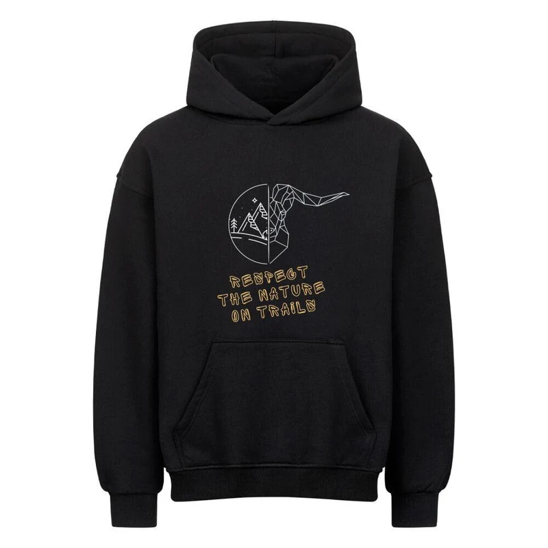 respect the nature on trails - Bio Premium Oversized Hoodie