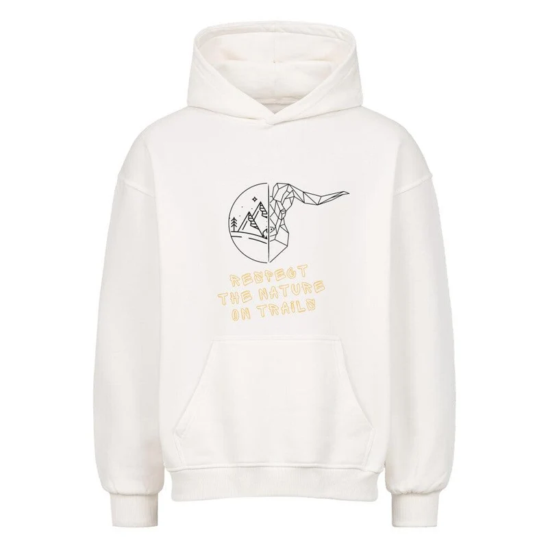 respect the nature on trails - Bio Premium Oversized Hoodie