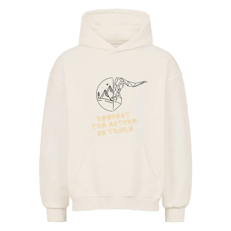 respect the nature on trails - Bio Premium Oversized Hoodie