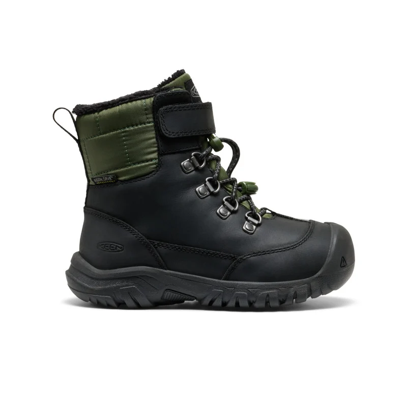 Kanibou Wasserdichte Winterstiefel für kleine Kids | Black/Bronze Green