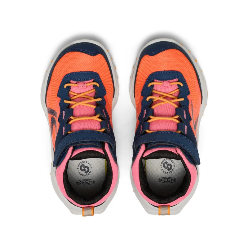 Zionic Wasserdichte Wanderstiefel für kleine Kids | Naval Academy/Nasturtium