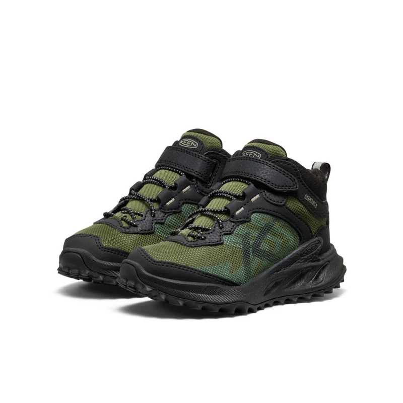 Zionic Wasserdichte Wanderstiefel für kleine Kids | Black/Bronze Green