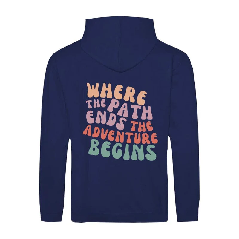 Trail Running Path - Premium Zipper Hoodie Jacket