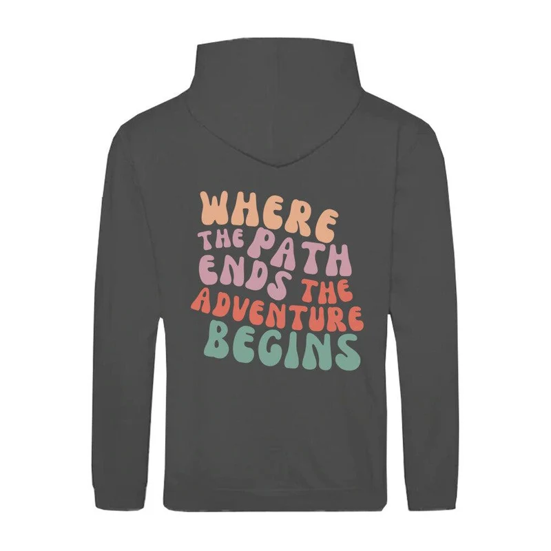 Trail Running Path - Premium Zipper Hoodie Jacket