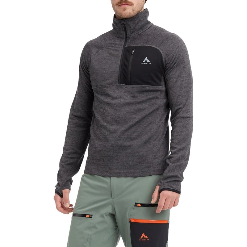 McKinley Tampo II M Herren Langarmshirt melange-black-night