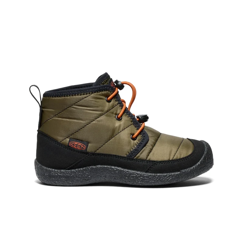 Howser II Wasserdicht Chukka für große Kids | Dark Olive/Gold Flame