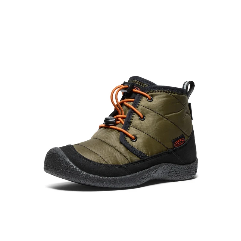 Howser II Wasserdicht Chukka für große Kids | Dark Olive/Gold Flame