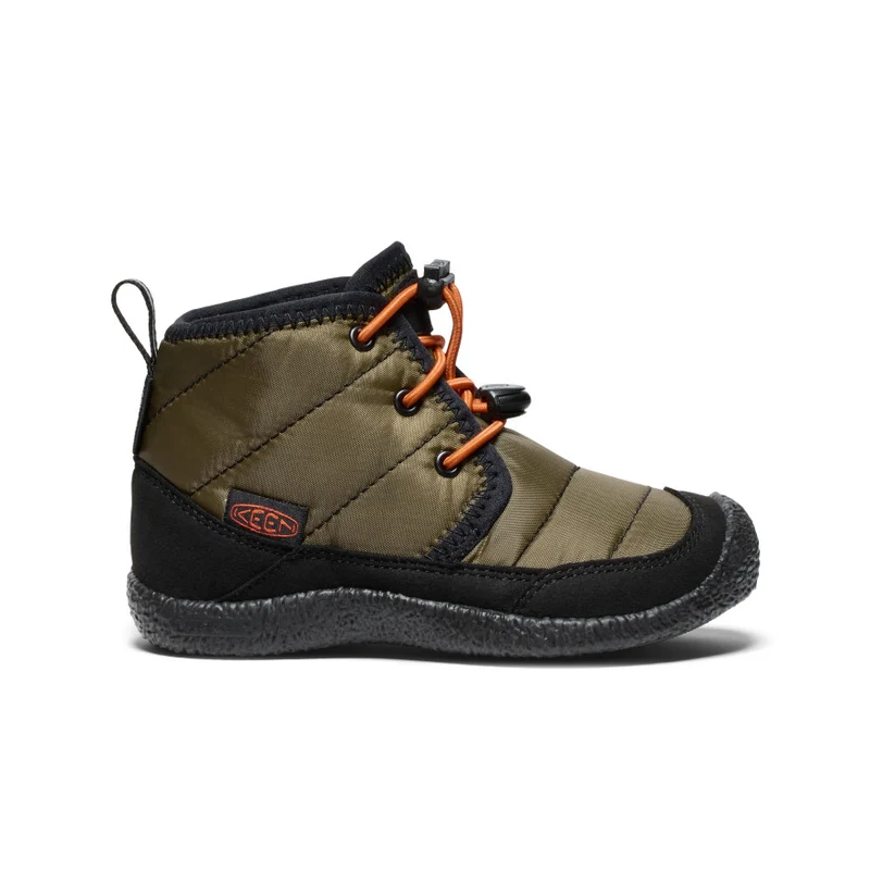 Howser II Wasserdicht Chukka für kleine Kids | Dark Olive/Gold Flame