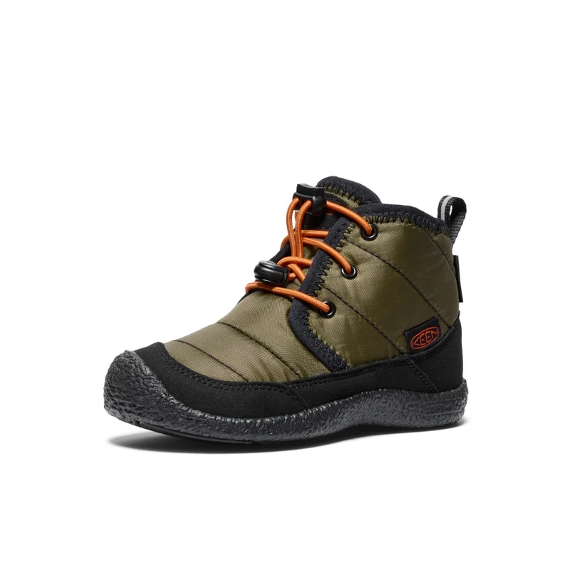 Howser II Wasserdicht Chukka für kleine Kids | Dark Olive/Gold Flame