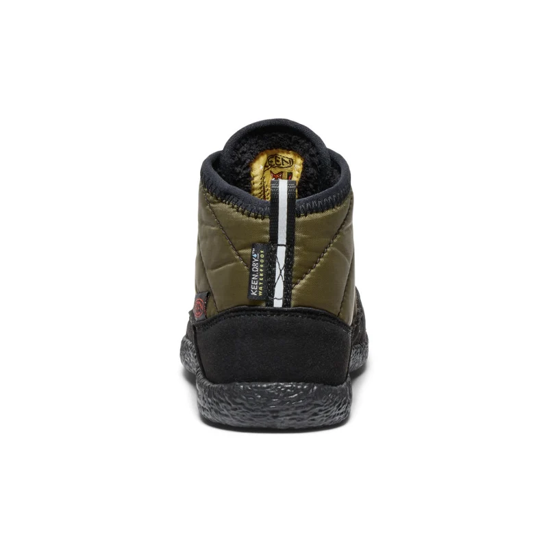 Howser II Wasserdicht Chukka für kleine Kids | Dark Olive/Gold Flame