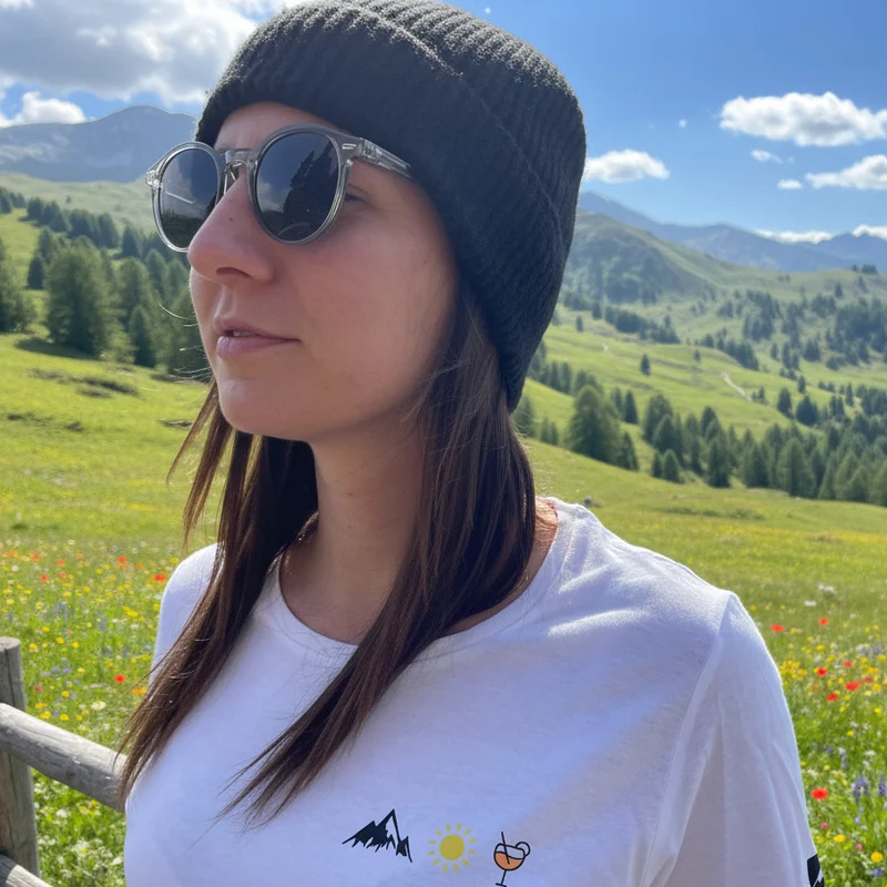 Bergliebe® Damen Berg Sonne Spritz Premium Organic T-Shirt