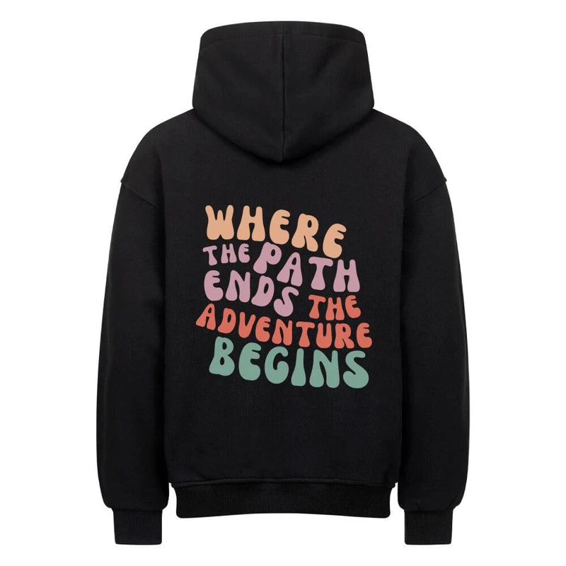 Trail Running Path - Bio Premium Oversized Hoodie