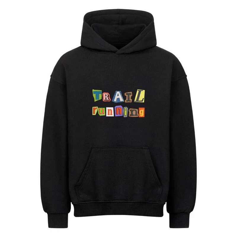 Trailrunning Cutout Letters - Bio Premium Oversized Hoodie