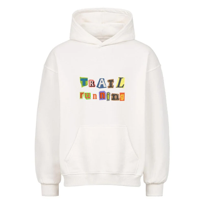 Trailrunning Cutout Letters - Bio Premium Oversized Hoodie