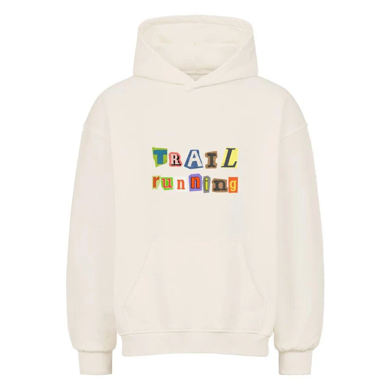 Trailrunning Cutout Letters - Bio Premium Oversized Hoodie