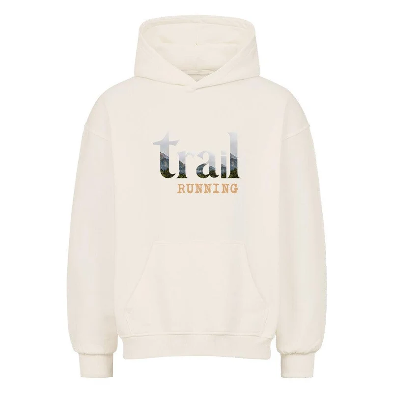 trail running cut out letters - Bio Premium Oversized Hoodie