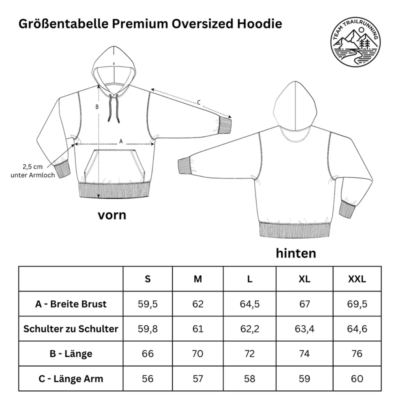 TRL running cut out letters - Bio Premium Oversized Hoodie