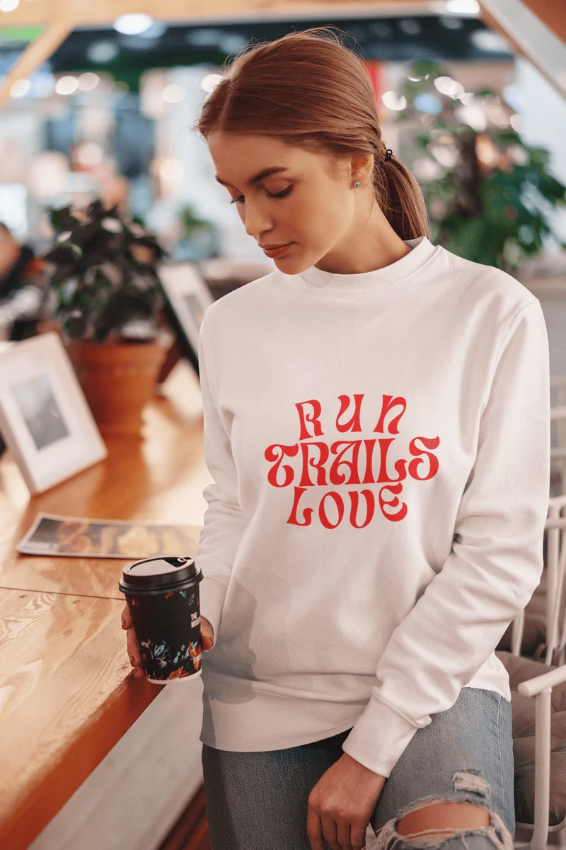 Run Trails Love Trails - Bio Premium Sweatshirt