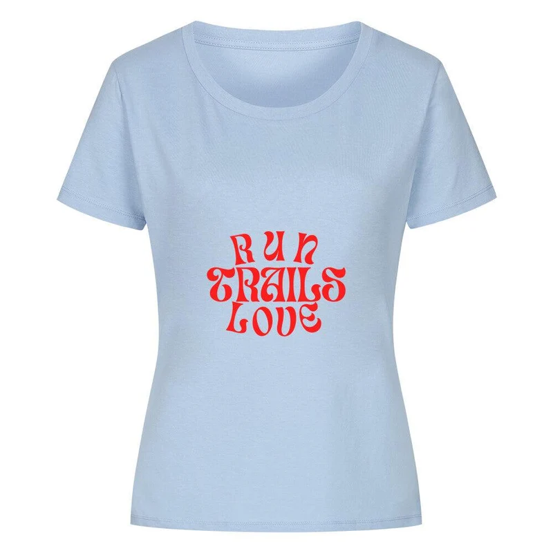 Run Trails Love Trails - Premium Bio T-Shirt Damen