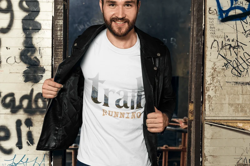 trail running Cutout Letters - Bio Premium T-Shirt