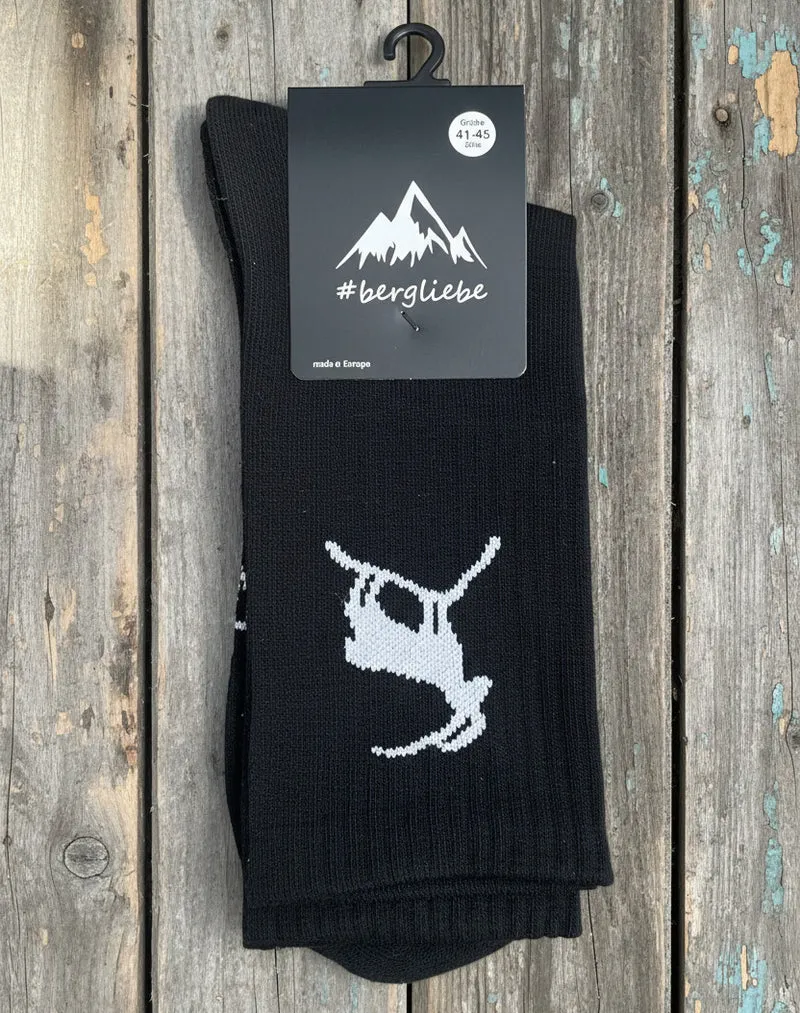 Bergliebe® Unisex Socken - Steinbock Black