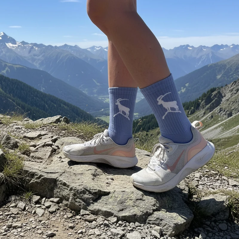 Bergliebe® Unisex Socken - Steinbock Lavender
