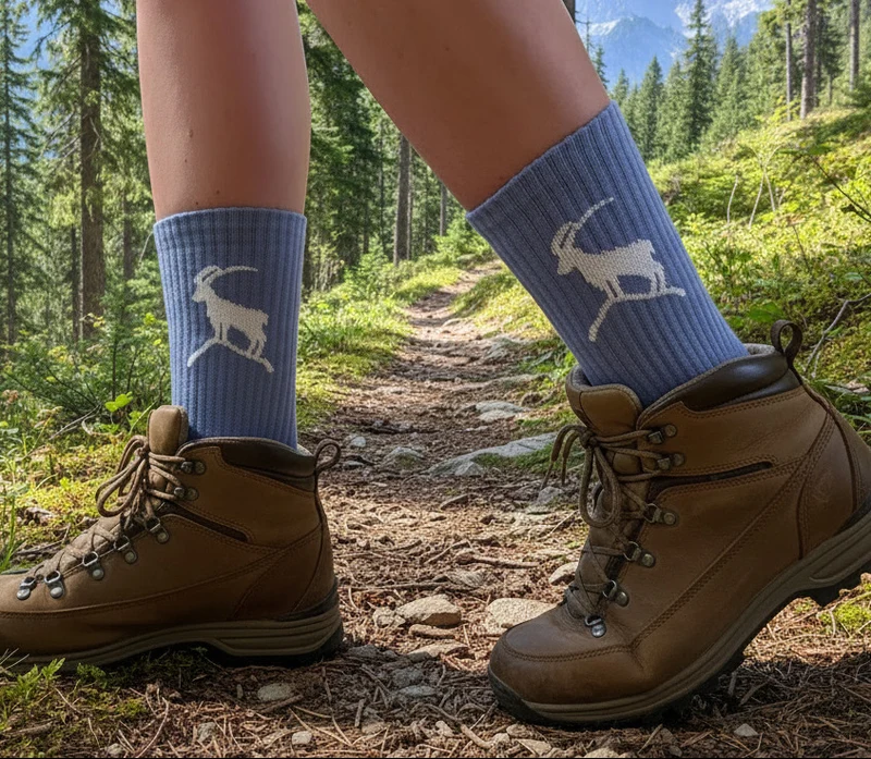 Bergliebe® Unisex Socken - Steinbock Lavender