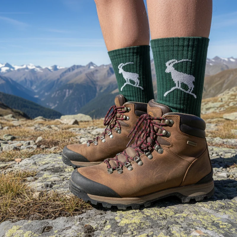 Bergliebe® Unisex Socken - Steinbock Green