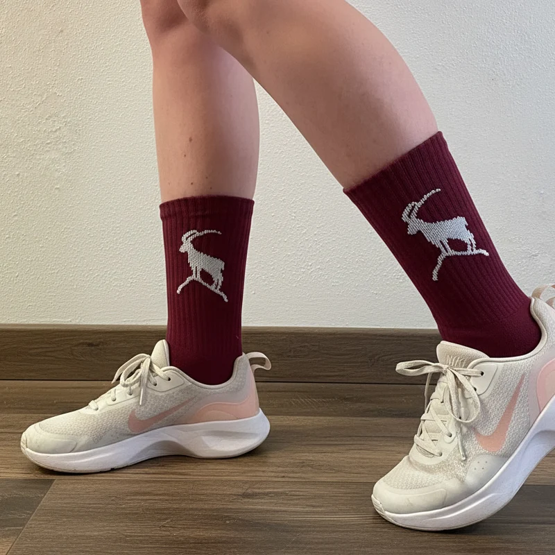 Bergliebe® Unisex Socken - Steinbock Burgundy