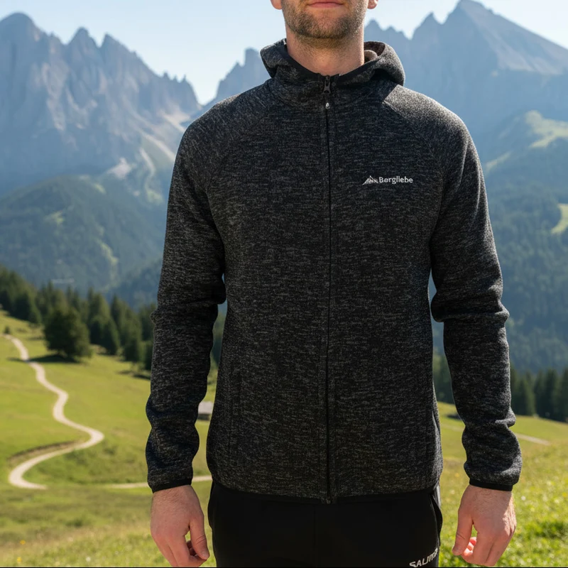 Bergliebe® Herren Knitfleece Jacke