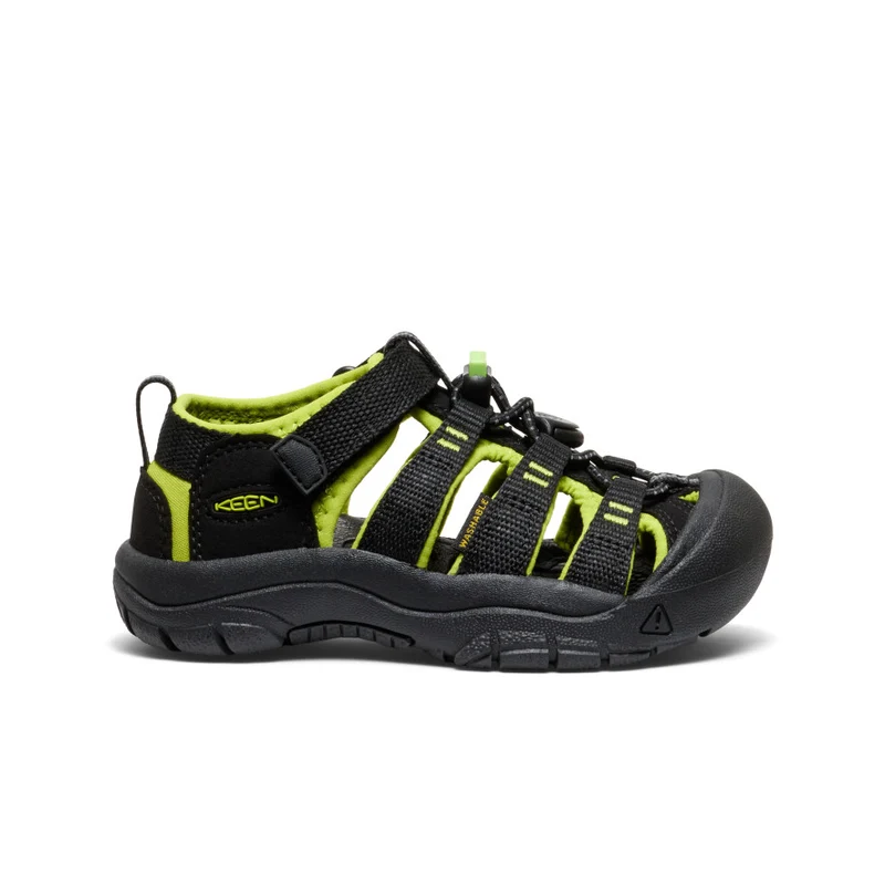 Newport H2 Sandale für kleine Kids | Black/Lime Green