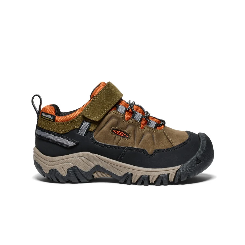 Targhee IV Wasserdichte Wanderschuhe für kleine Kids | Dark Olive/Gold Flame