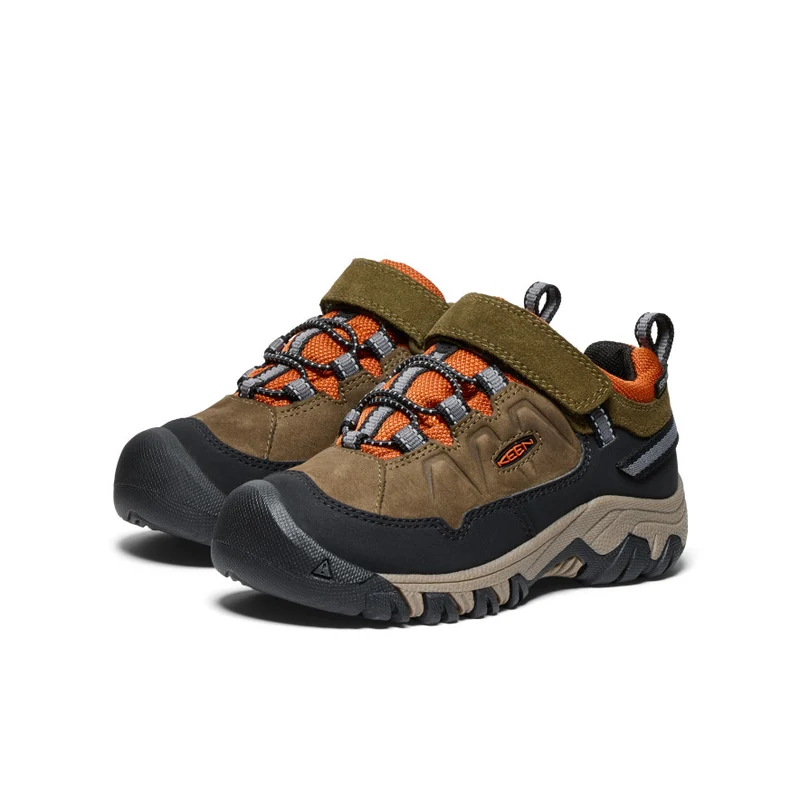 Targhee IV Wasserdichte Wanderschuhe für kleine Kids | Dark Olive/Gold Flame