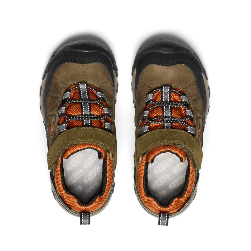 Targhee IV Wasserdichte Wanderschuhe für kleine Kids | Dark Olive/Gold Flame